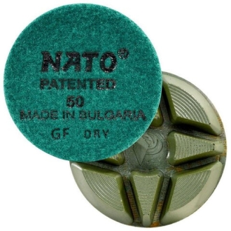 Полировальный диск по бетону NATO на липучке, ø 76 мм, 50#