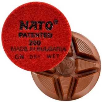 Полировальный диск по бетону NATO на липучке, ø 76 мм, 200#