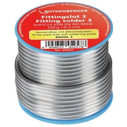Мягкий припой для пайки тип 3 Rothenberger, Sn 97 / Cu 3, ø 3 мм