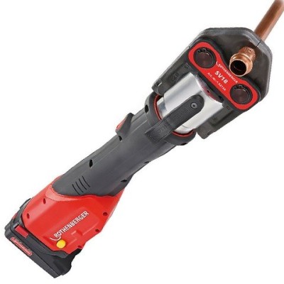 Аккумуляторный гидравлический пресс Rothenberger ROMAX 4000 с пресс-клещами SV 15-22-28 мм, в кейсе