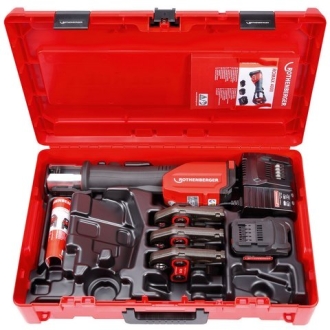 Аккумуляторный гидравлический пресс Rothenberger ROMAX 4000 с пресс-клещами SV 15-22-28 мм, в кейсе