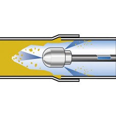 Форсунка для чистки труб с боем вперед, 1/4", 190 бар