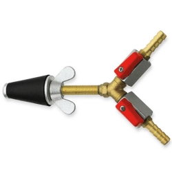 Заглушка коническая с 2 шаровыми кранами, размер 1