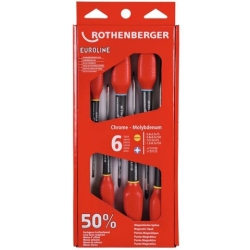 Отвертки в наборе EUROLINE Phillips Rothenberger, 6 шт