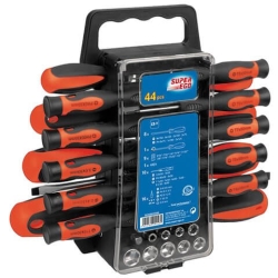 Отвертки, биты, накидные головки в наборе Super-Ego, 44 шт