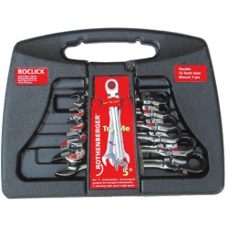 Набор рожково-накидных гаечных ключей с трещёткой ROCLICK Rothenberger, ø 8 - 19 мм, 7 шт