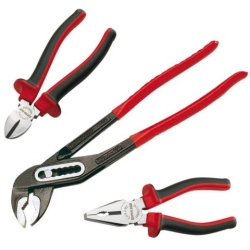 Плоскогубцы, бокорезы, сантехнические клещи в наборе Super-Ego, 3 предмета