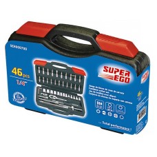 Набор головок, бит, шестигранников Super-Ego, 46 шт