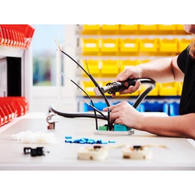 Промышленный фен Leister LABOR S с соединительным блоком, 230 В / 0,8 кВт, насадки насаживаются (ø 21,3)