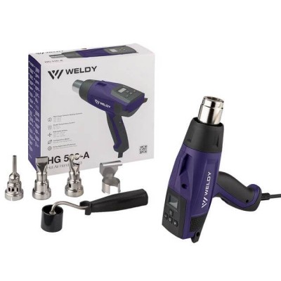 Строительный фен Weldy HG 530-A, 230 В / 2,3 кВт, насадки насаживаются (ø 35,5)