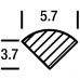 Насадка для сварки треугольным прутком 5,7 х 3,7 мм, с прихваточным клином, Leister, профиль А