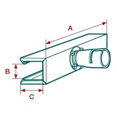 Рефлекторная П-образная насадка Leister для термоусадки (ø 50) 250 x 45 x 58 мм
