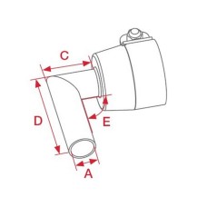 Стандартная изогнутая насадка Leister, (ø 31,5) ø 5 мм х 30 х 60 мм
