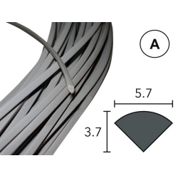 Сварочный пруток ПВХ-Н (PVC-HI), 5,7 х 3,7 мм, серый, профиль А