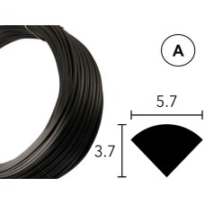 Сварочный пруток ПЭНД (HDPE) 5,7 х 3,7 мм, чёрный, профиль А