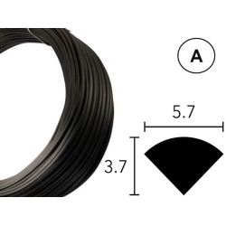 Сварочный пруток ПЭНД (HDPE) 5,7 х 3,7 мм, чёрный, профиль А