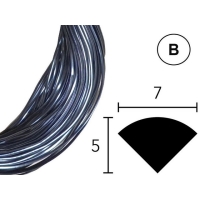 Сварочный пруток ПЭНД (HDPE) 7 х 5 мм, чёрный, профиль В