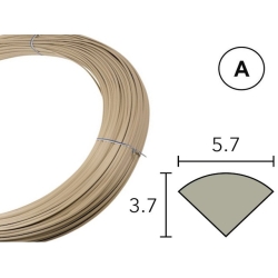 Сварочный пруток ПП (РР) 5,7 х 3,7 мм, бежевый, профиль А