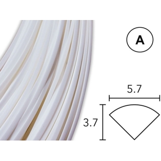 Сварочный пруток ПЭНД (HDPE) 5,7 х 3,7 мм, белый, профиль А