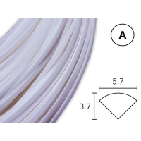 Сварочный пруток АБС (ABS), 5,7 х 3,7 мм, белый, профиль А