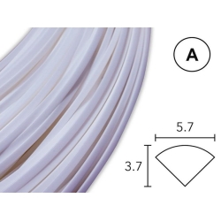 Сварочный пруток АБС (ABS), 5,7 х 3,7 мм, белый, профиль А