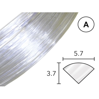 Сварочный пруток ПВХ-Н (PVC-HI), 5,7 х 3,7 мм, прозрачный, профиль А