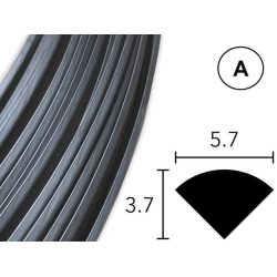 Сварочный пруток ПА (РА), 5,7 х 3,7 мм, чёрный, профиль А
