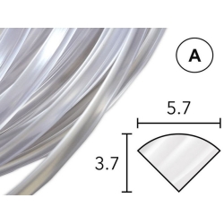 Сварочный пруток ПК (PC) 5,7 х 3,7 мм, прозрачный, профиль А