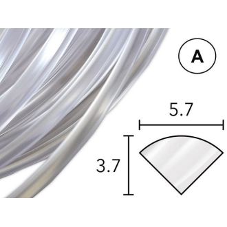 Сварочный пруток ПК (PC) 5,7 х 3,7 мм, прозрачный, профиль А