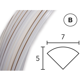 Сварочный пруток ПЭНД (HDPE) 7 х 5 мм, белый, профиль В