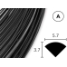 Сварочный пруток ПП (РР) 5,7 х 3,7 мм, чёрный, профиль А Сварочный пруток ПП (РР) 5,7 х 3,7 мм, чёрный, профиль А