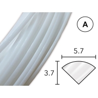 Сварочный пруток ПОМ (POM) 5,7 х 3,7 мм, прозрачный, профиль А