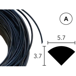 Сварочный пруток ПК/АБС (PC/ABS, ALPHA/Хонда) 5,7 х 3,7 мм, чёрный, профиль А