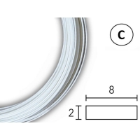 Сварочный пруток ПЭНД (HDPE) 8 х 2 мм, белый, профиль С
