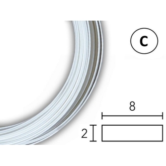 Сварочный пруток ПЭНД (HDPE) 8 х 2 мм, белый, профиль С
