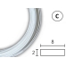 Сварочный пруток ПЭНД (HDPE) 8 х 2 мм, белый, профиль С