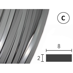 Сварочный пруток ПК/ПБТП (PC/PBTP, Xenoy), 8 х 2 мм, серый, профиль С