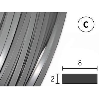 Сварочный пруток ПК/ПБТП (PC/PBTP, Xenoy), 8 х 2 мм, серый, профиль С