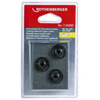 Режущий ролик 70028D (ПП, ПЭ, ПВХ) для трубореза Rothenberger, 3 шт