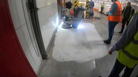 Работа  шлифовально-полировальнаой машины LAVINA REU